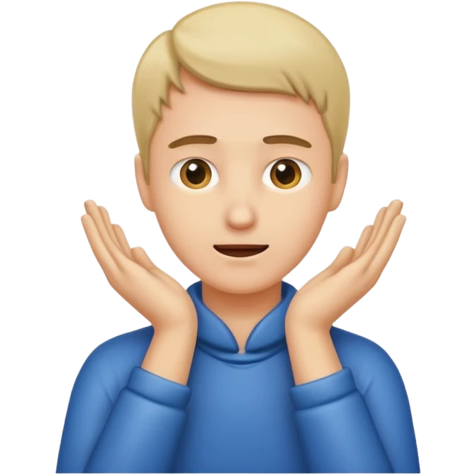 Person grabbing neck with hands emoji