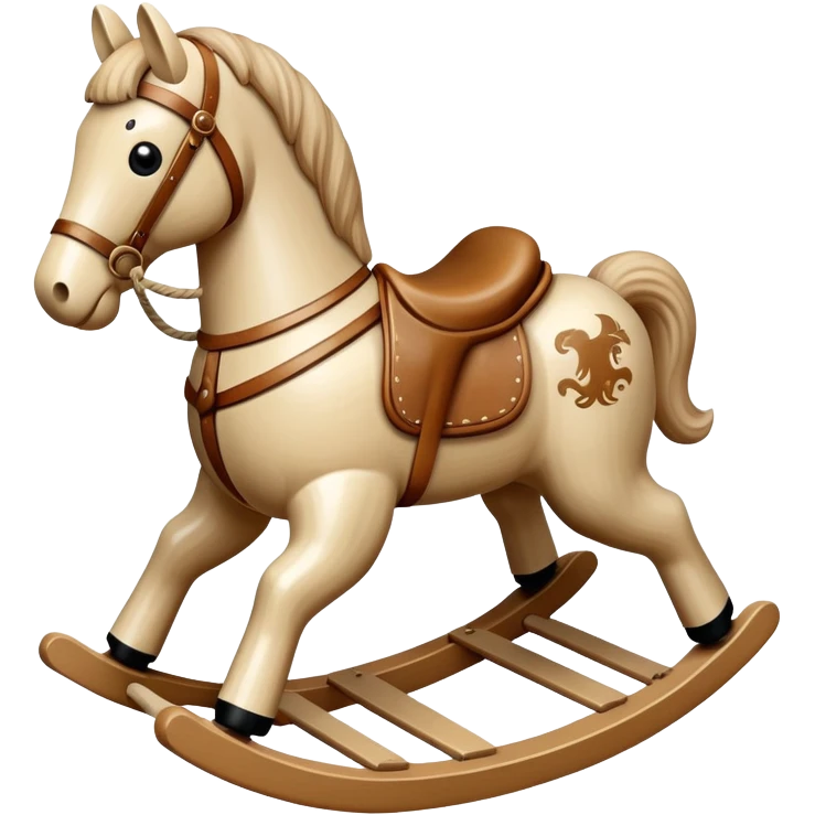 Beige rocking horse toy emoji