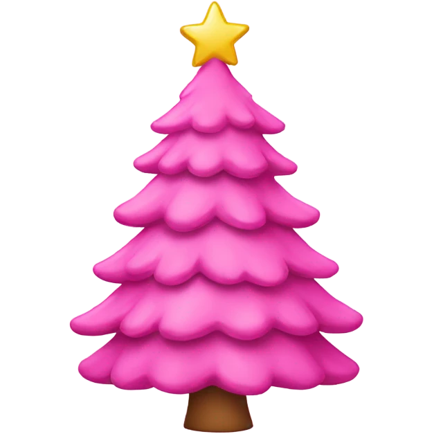 Pink Christmas tree emoji