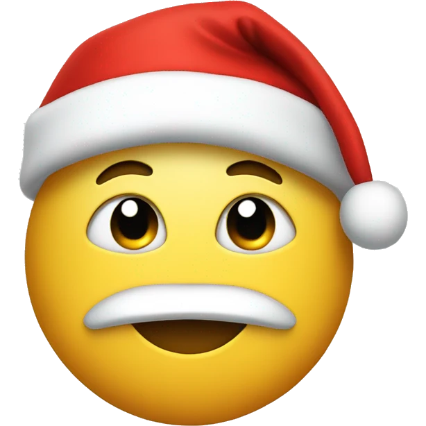 Smiley face wearing Santa hat  emoji
