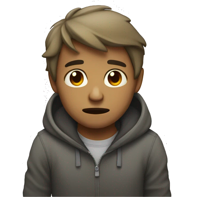 isolated, lonely, and sleepless, but trying to appear normal. emoji