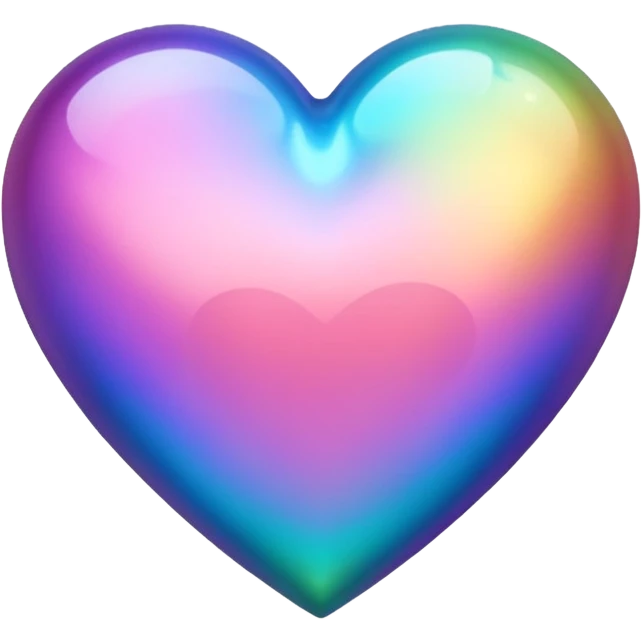 Iridescent heart emoji emoji