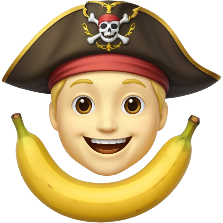  banana as a person with pirate hat  emoji