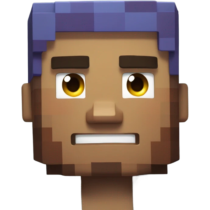 A retro minecraft character emoji