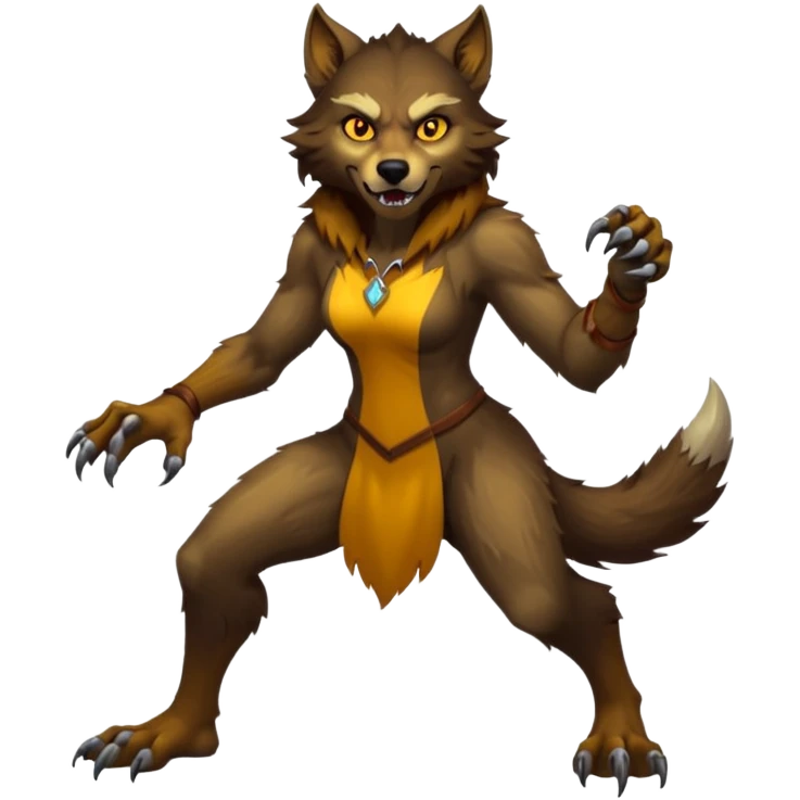 Female wherewolf full body emoji