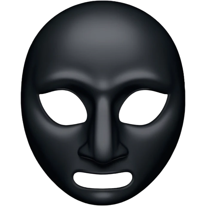 black mask with big nose emoji