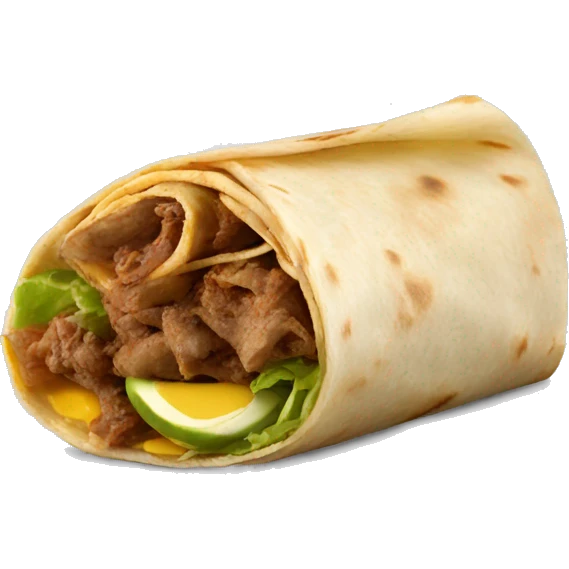 gyros wrap with chips inside emoji