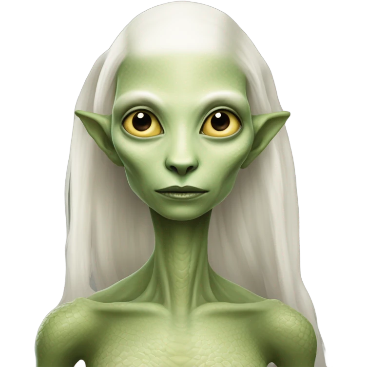 a Reptilian alien white woman, full body emoji