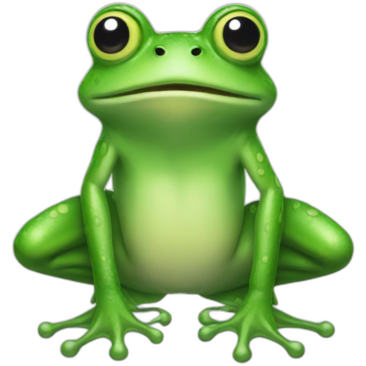 Alien frog emoji