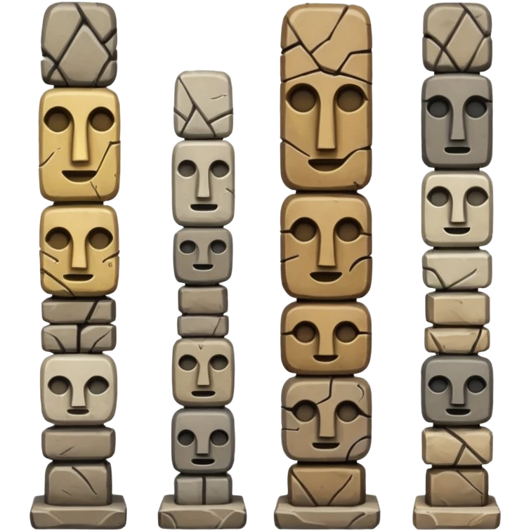 stone totems emoji