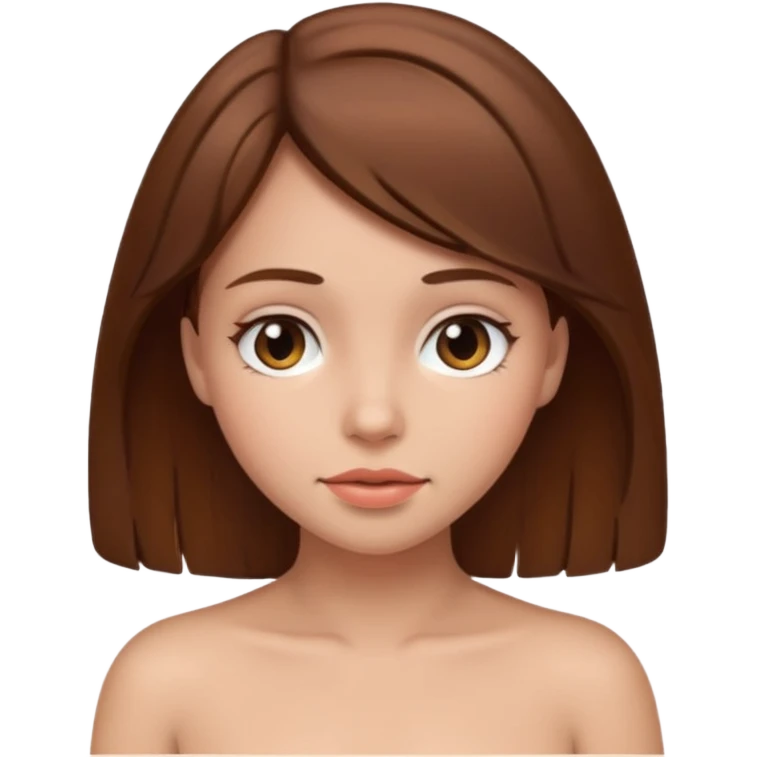 girl with brown hair boobs out naked emoji