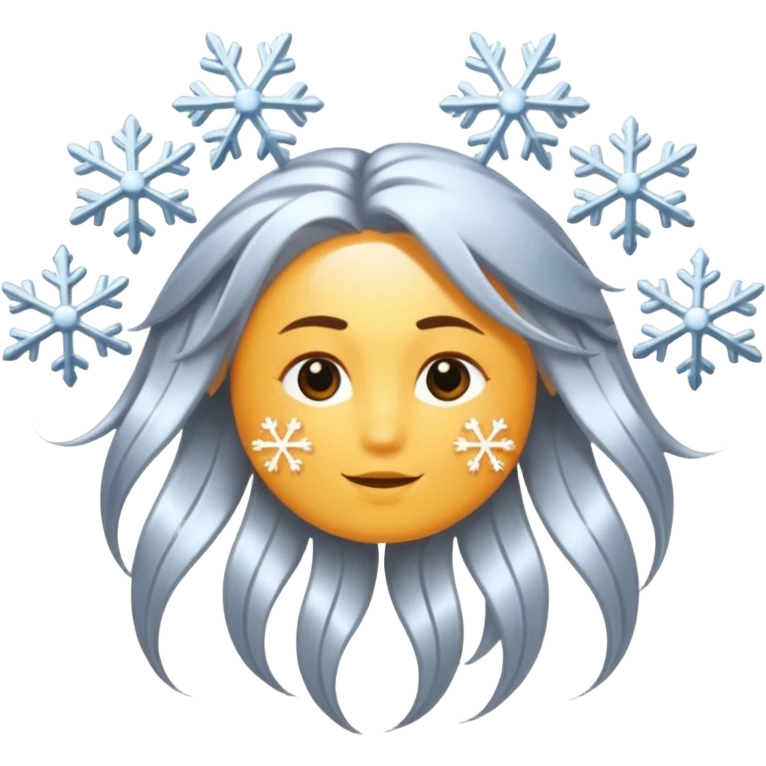 hair strand with sun and snowflake symbols emoji