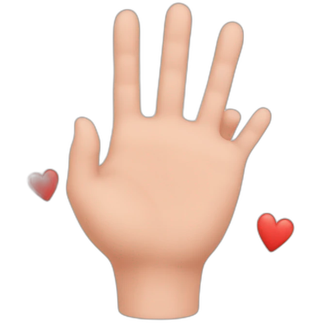 Coeur avec les mains emoji