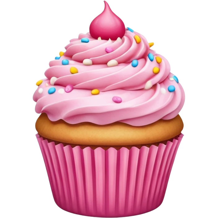 Cupcake with pink icing emoji