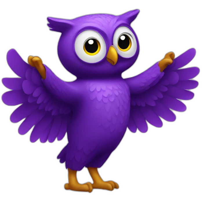 purple owl dancing emoji