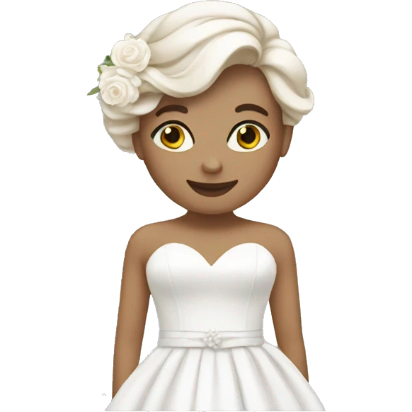 white wedding friends emoji