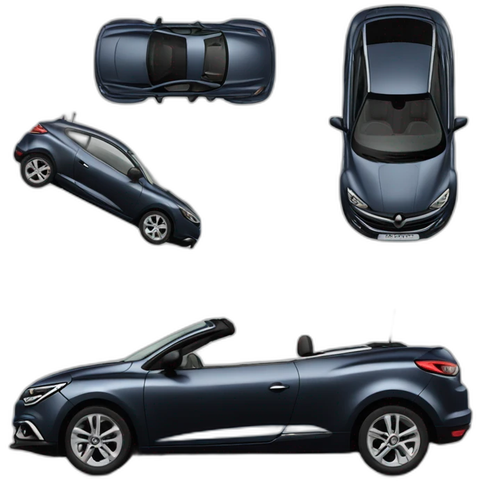 Renault Megane negro c.c. emoji