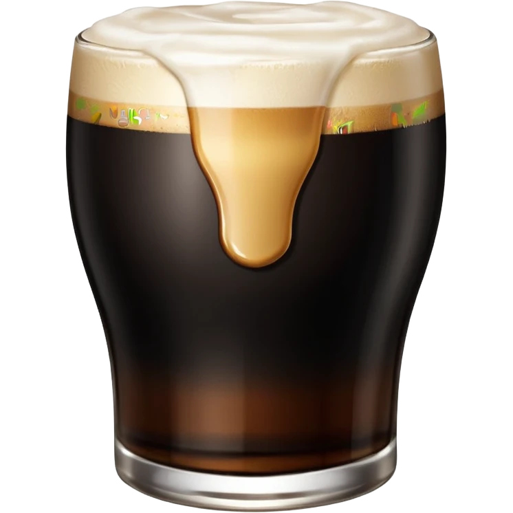 Half-empty Guiness glass. emoji