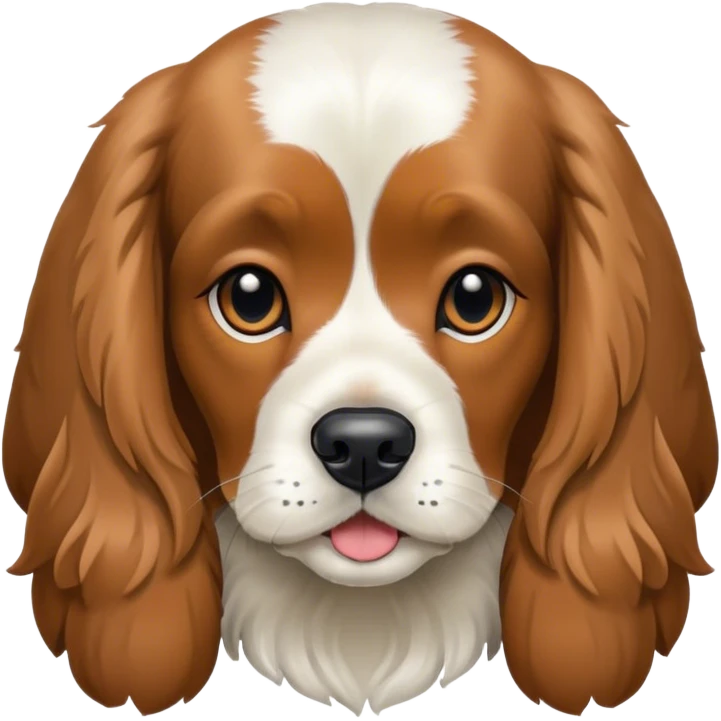 english cocker spaniel with black head but with body emoji