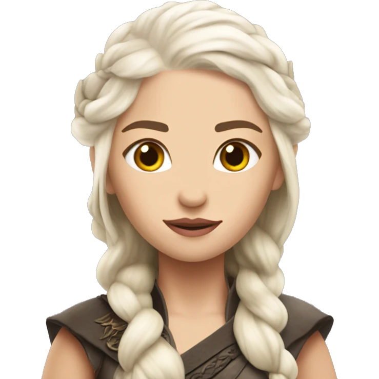Daenerys Targaryen from game of thrones with dragon emoji