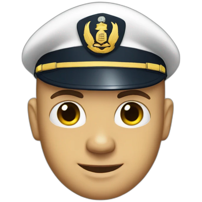 Bald-haired plane captain emoji