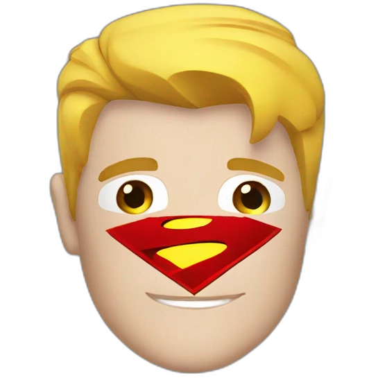 super man logo slight different emoji