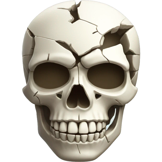 Ios skull fractured emoji