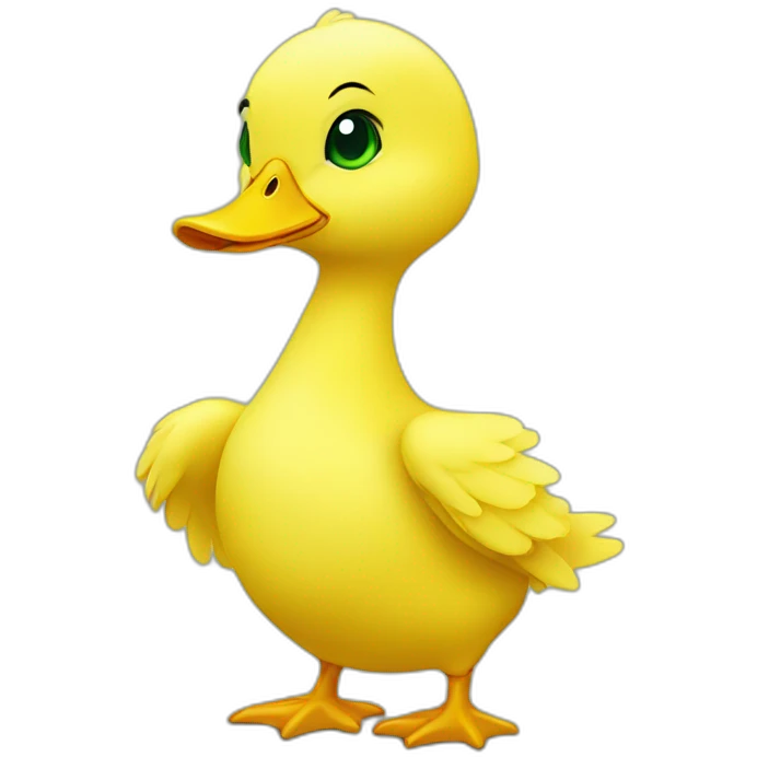 Yellow chick talking with green duck emoji