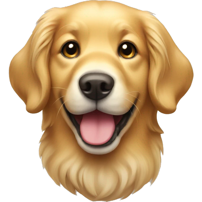 Cute golden retriever dog emoji
