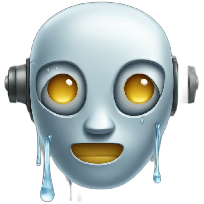 robot tears emoji