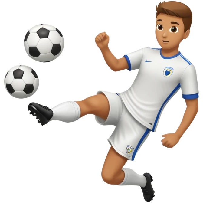 soccer player kicking a ball emoji