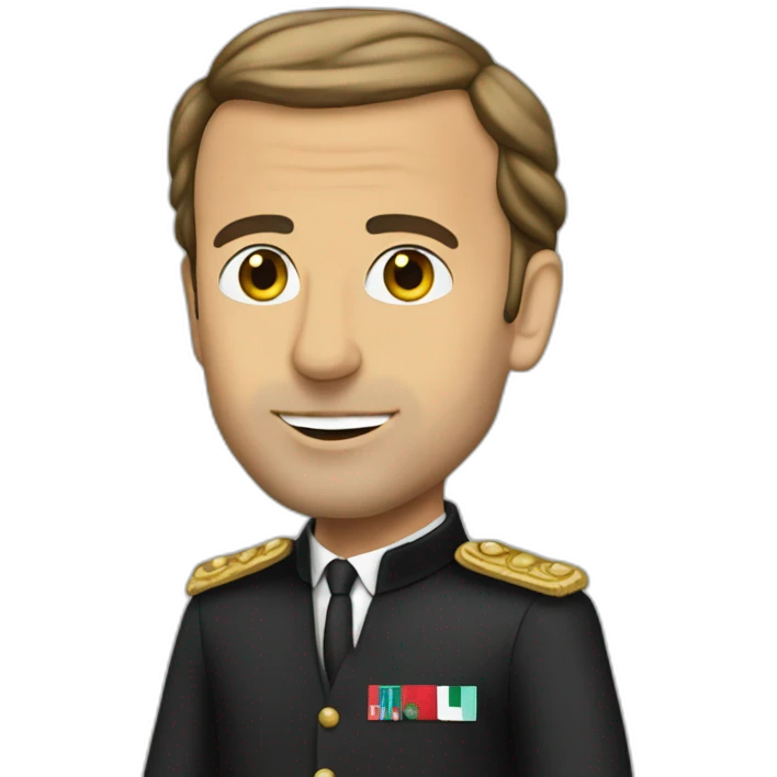 Macron in arabe mode emoji