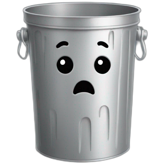 Crying wastebucket  emoji
