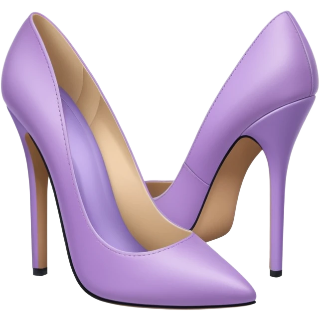 Pastel purple heel emoji