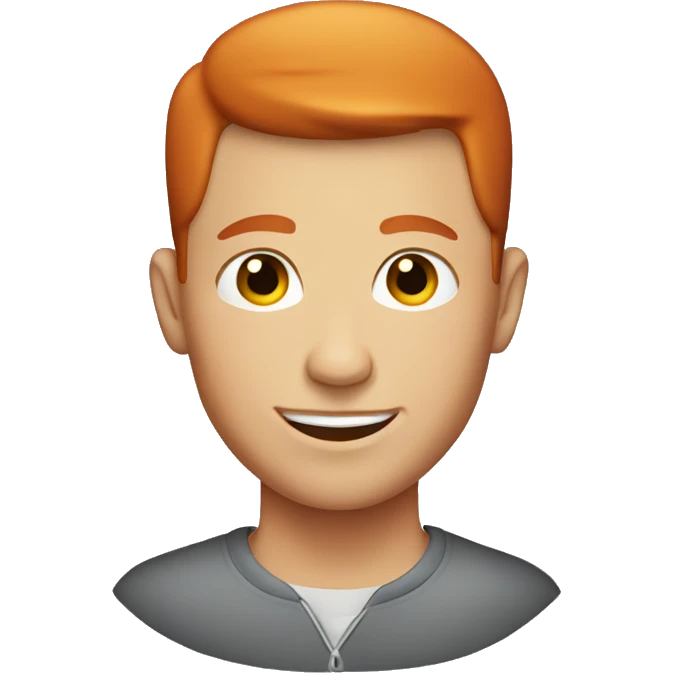Redhead guy with a short buzz cut emoji