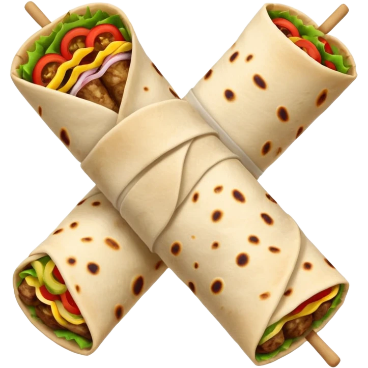 kebab in lavash emoji