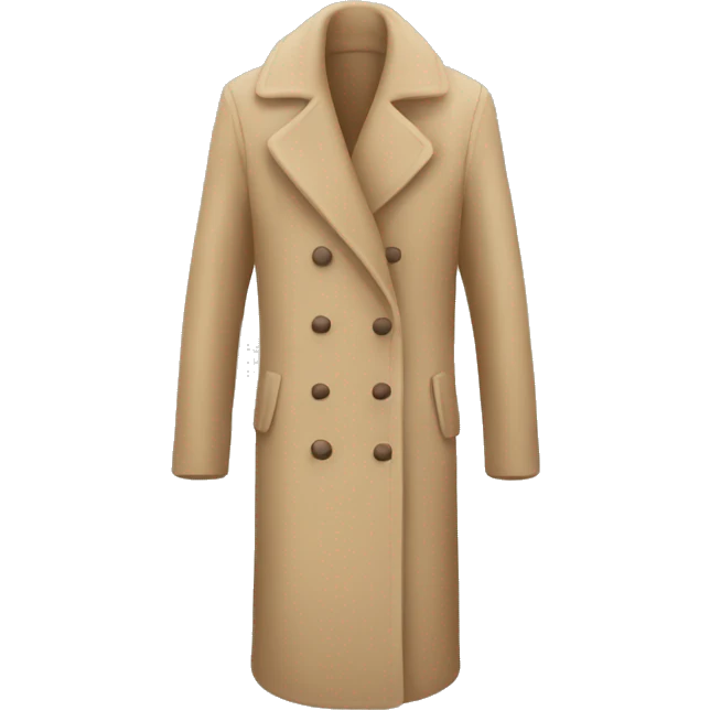 Cosy beige coat emoji
