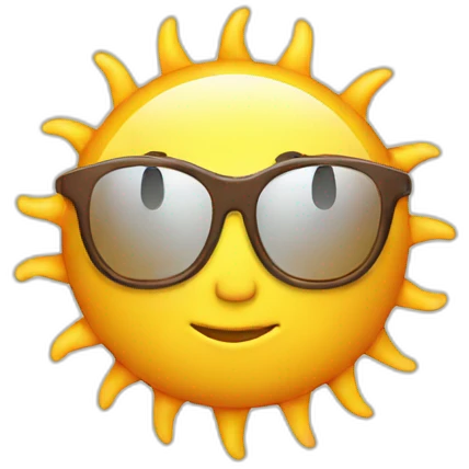 sun wise and smart emoji