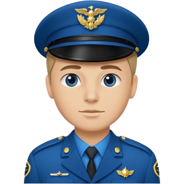 blue uniformed soldier emoji