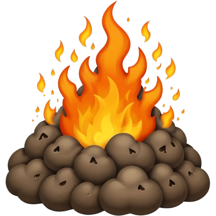 A shit on fire  emoji
