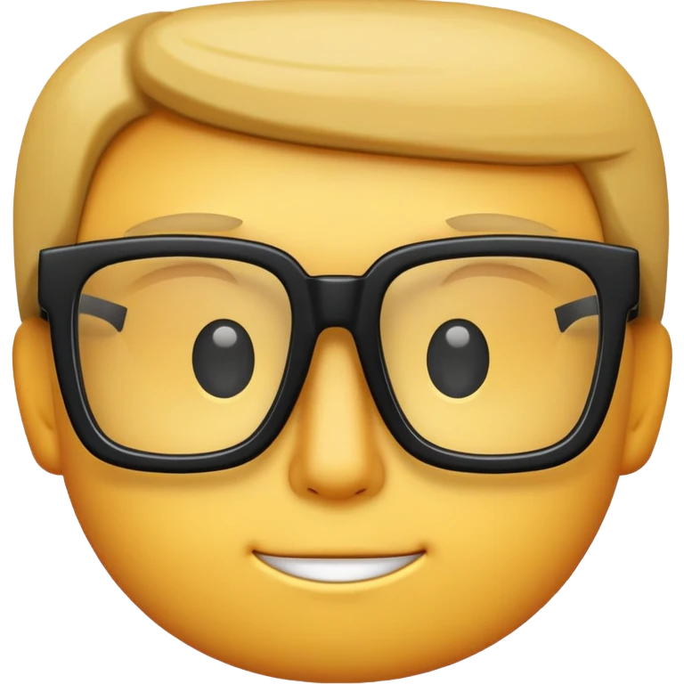 black glasses emoji