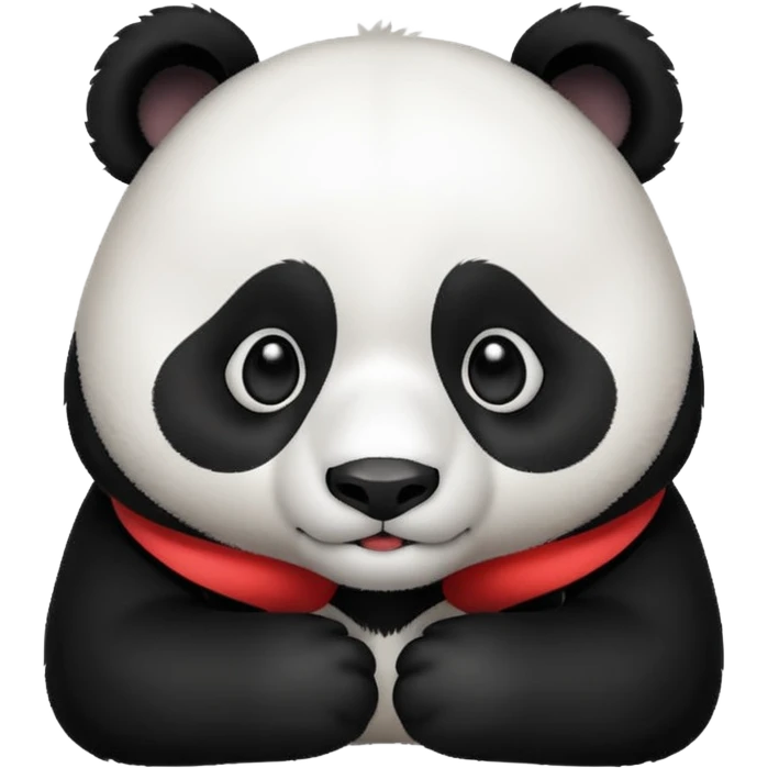 Cute innocent look of a panda emoji