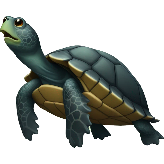 Black turtle who can’t breathe emoji
