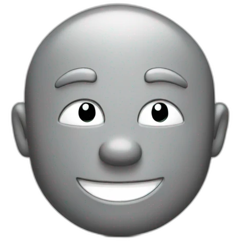 A coin in the shape of a retro Disney character in gray color emoji