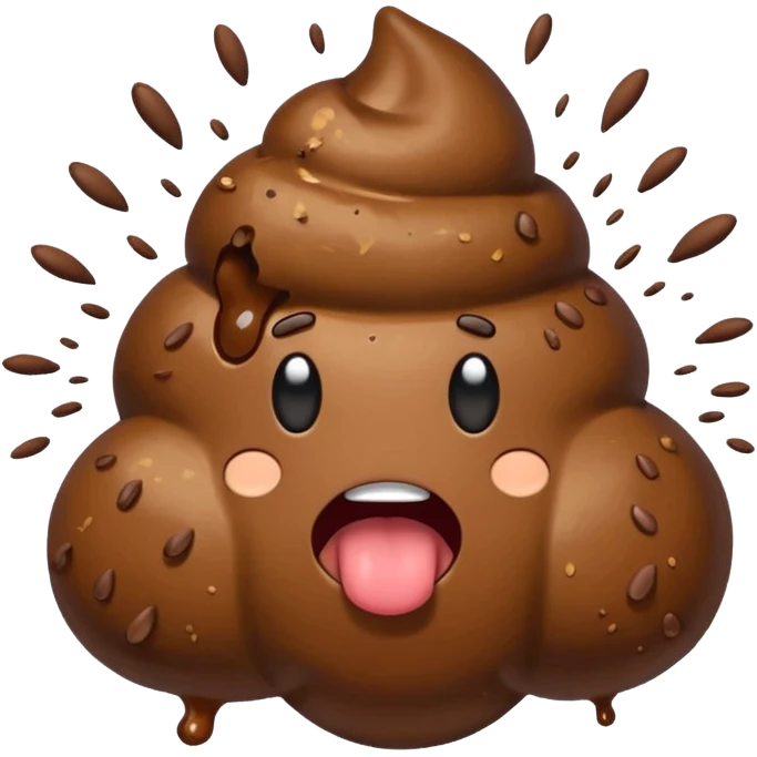 Animated exploding poop emoji