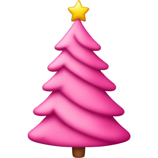 pink christmas tree emoji