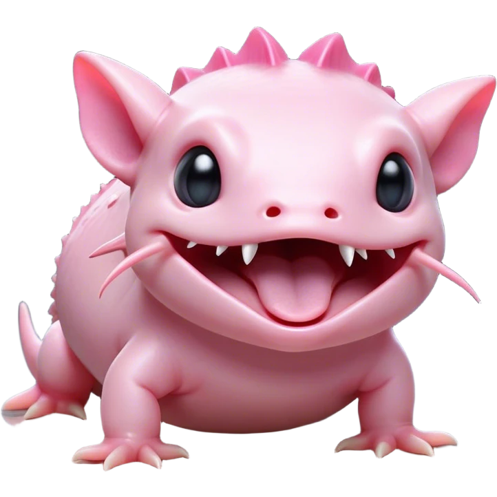 Cinematic Cute Yawning Axolotl Portrait Emoji, Head tilted slightly with a dramatic, wide-open yawn, showcasing smooth, pale pink skin with softly drooping feathery gills, eyes barely open in drowsy contentment, Simplified yet irresistibly adorable features, highly detailed, glowing with a soft, cozy glow, high shine, relaxed yet expressive, stylized with a touch of whimsy, bright and endearing, soft glowing outline, capturing the essence of a sleepy yet affectionate aquatic creature, so drowsy it feels like it could stretch out of the screen and curl up for a nap! emoji