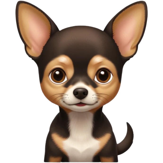 Chihuahua noir marron emoji