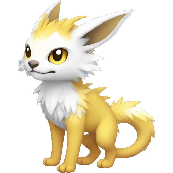 Cute cool fantasy animal hybrid Fakemon full body emoji