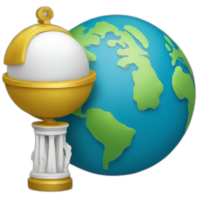 italian statue holding a globus emoji